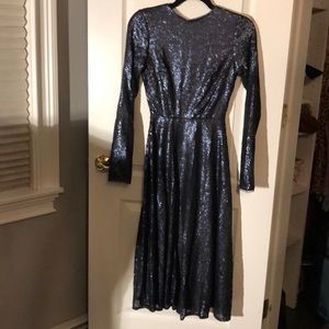 Blue sequin dress